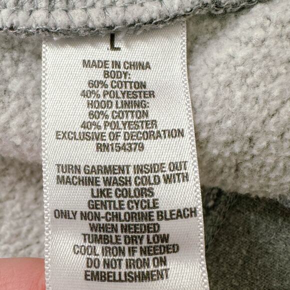 Aeropostale VTG Aero Embroidered Full Zip Fleece Hoodie Sweatshirt Gray Y2K L - Picture 9 of 11